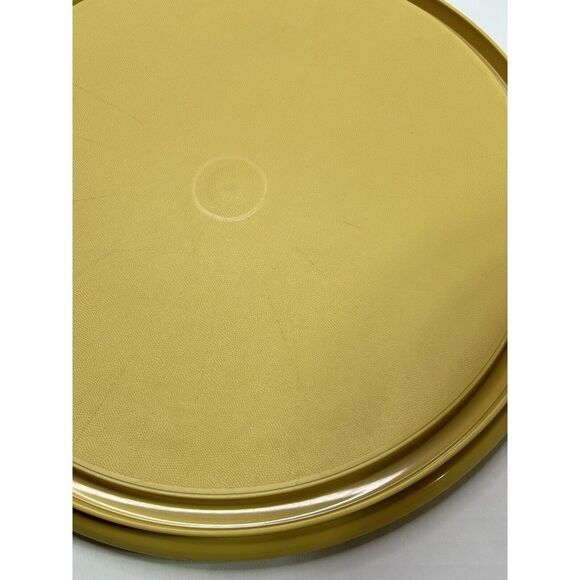 Vintage Tupperware Classic YELLOW round Cake Carrier 10" - Picture 12 of 16